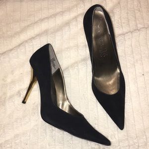 Fusion 7.5 black suede like? Heels ❤️👠💄brand new